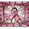 #786 CLEAR- 20oz -Breast Cancer Stained Glass 9.4" x 8" Pattern Vinyl Wrap